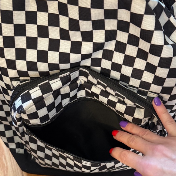 Yak Pak Black & White Checkerboard Backpack - Picture 5 of 9